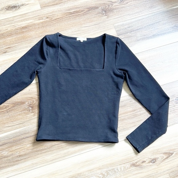 Good American Essentials Women's Square Neck Long Sleeve Tee - Picture 9 of 15